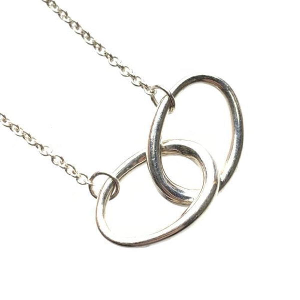 Tiffany Interlocking Double Ring Necklace Silver - image 4